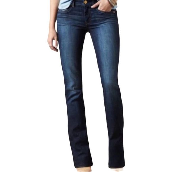 American Eagle Outfitters Dark Blue Straight Leg Jeans - Picture 1 of 9